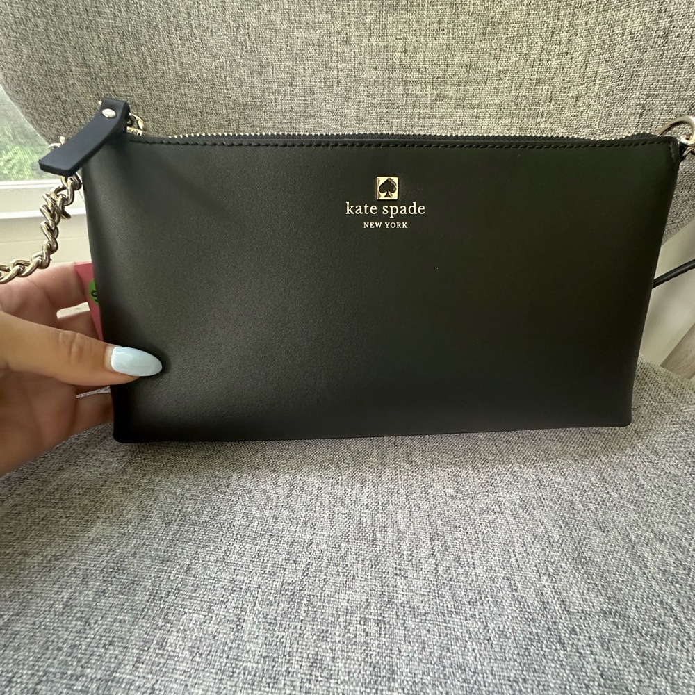 Kate Spade Black Clutch Sleek Versatile Design